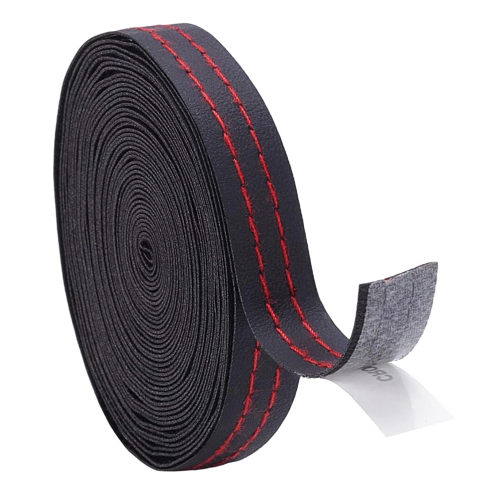 PH PandaHall Interior Trim Strips - 5m 14mm Black White Stitching