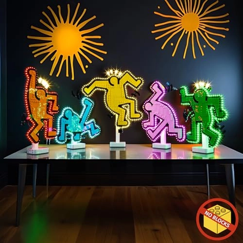 31216 Keith Haring Dancing Figures - Touch Dimmer USB and Battery