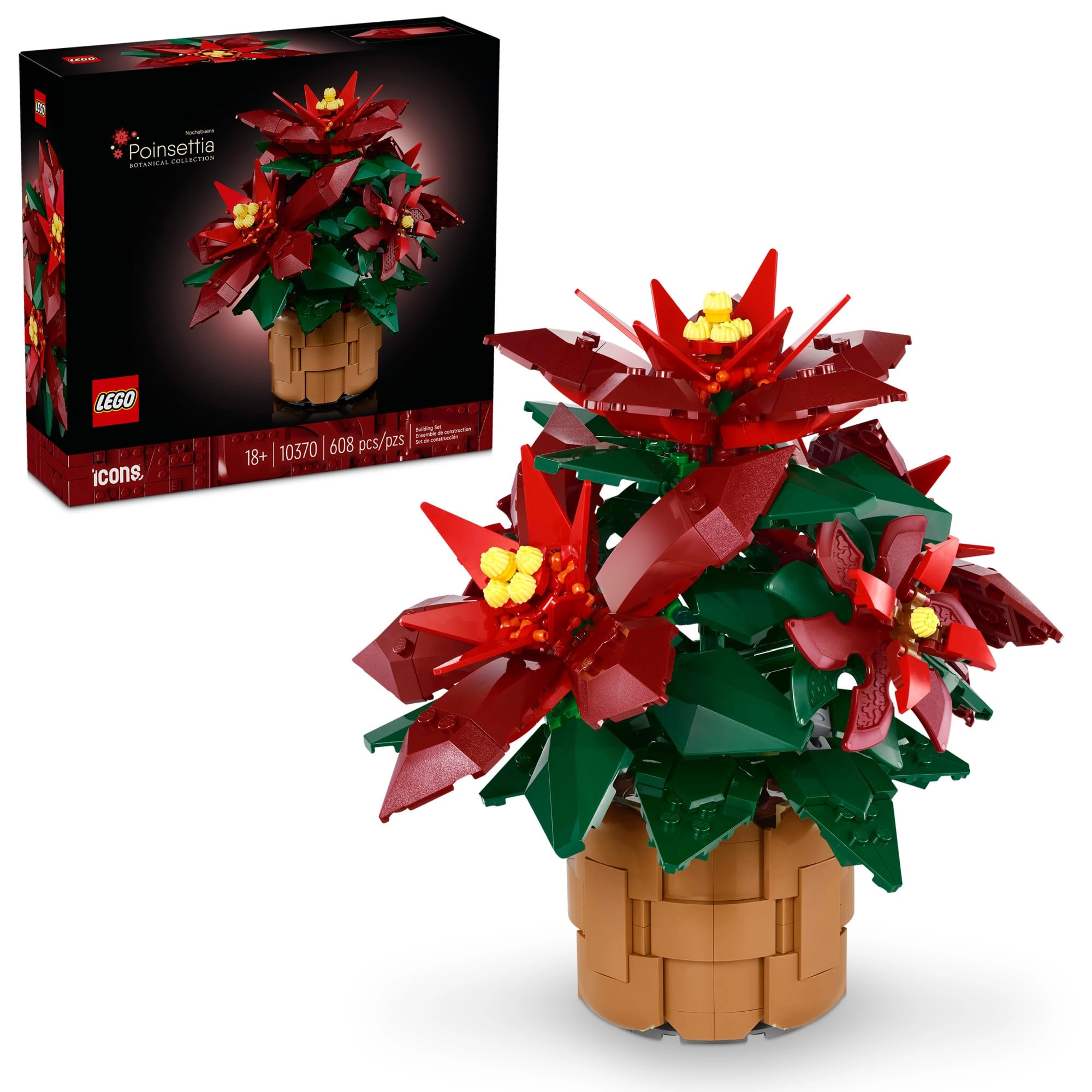 LEGO Poinsettia (10370) - 608-piece Adults 18+