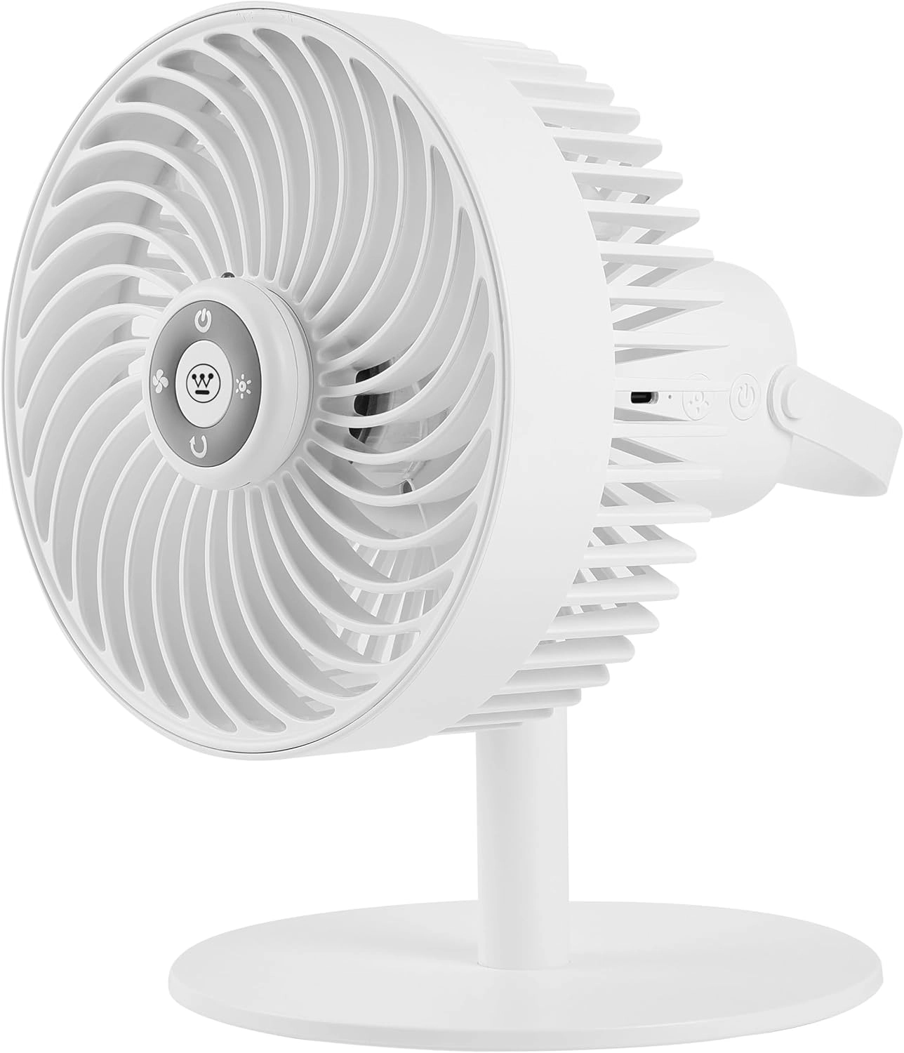 Rechargeable Desk Fan - LED Night Light 4-Speed USB