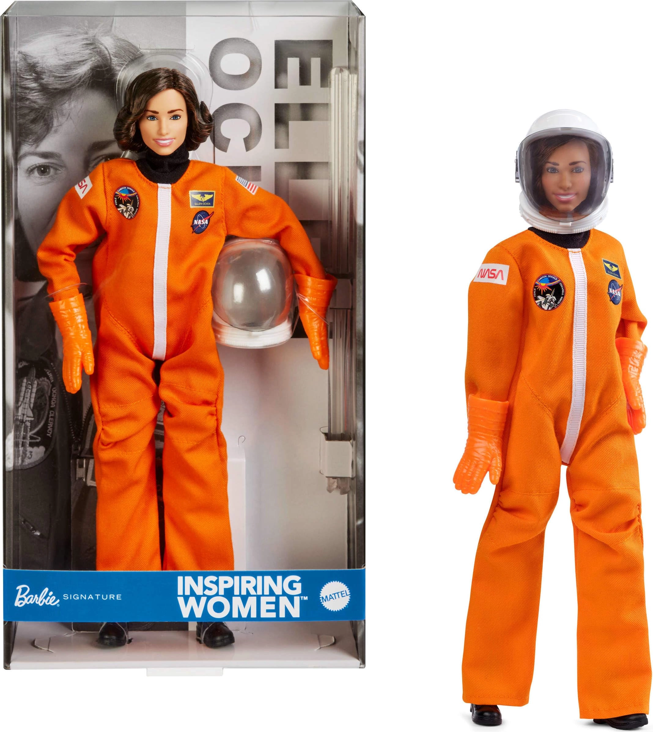 Barbie Ellen Ochoa Fashion Doll - Inspiring Women Astronaut Space Suit Ages 6+