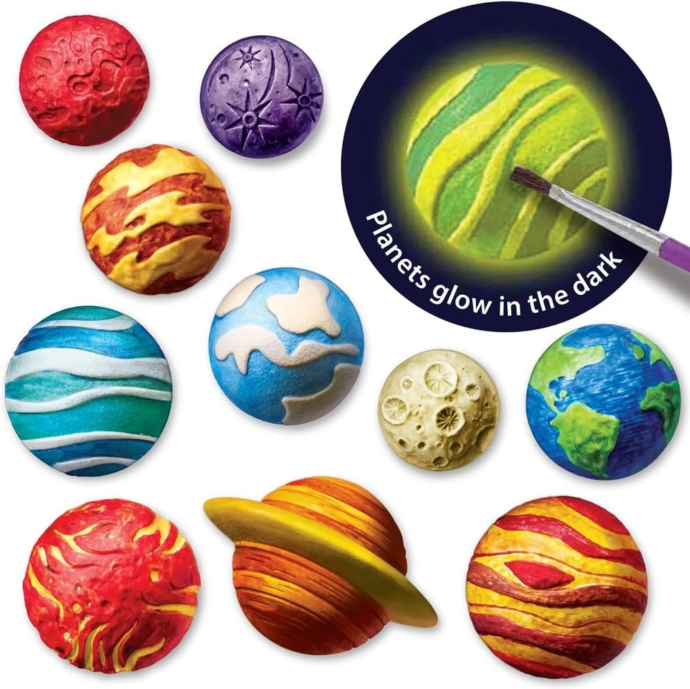 Mould & Paint Solar System Glow In The Dark Craft Kit - 5+ years