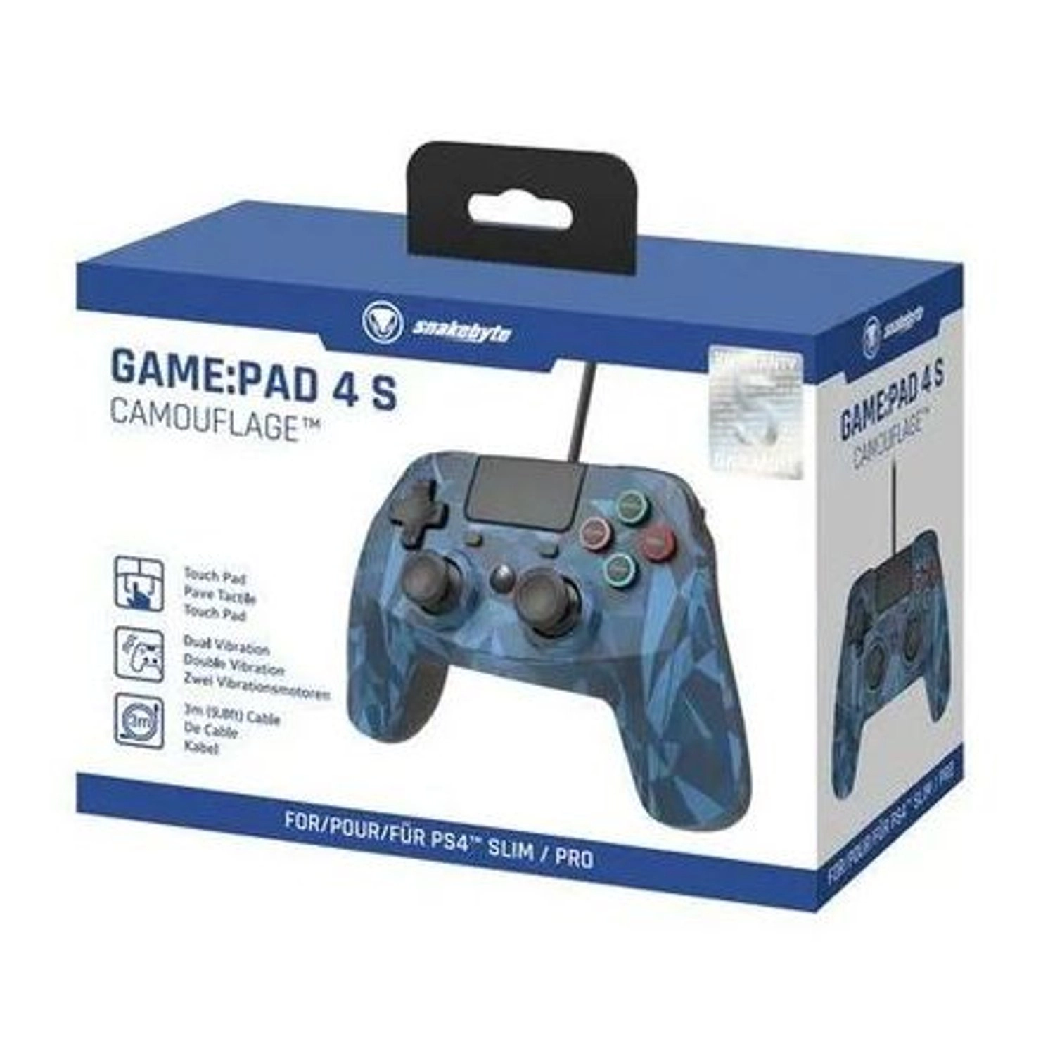 Game:Pad 4 S (PS4) Blue Camouflage
