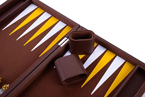 Backgammon set - inlaid velvet leatherette exterior