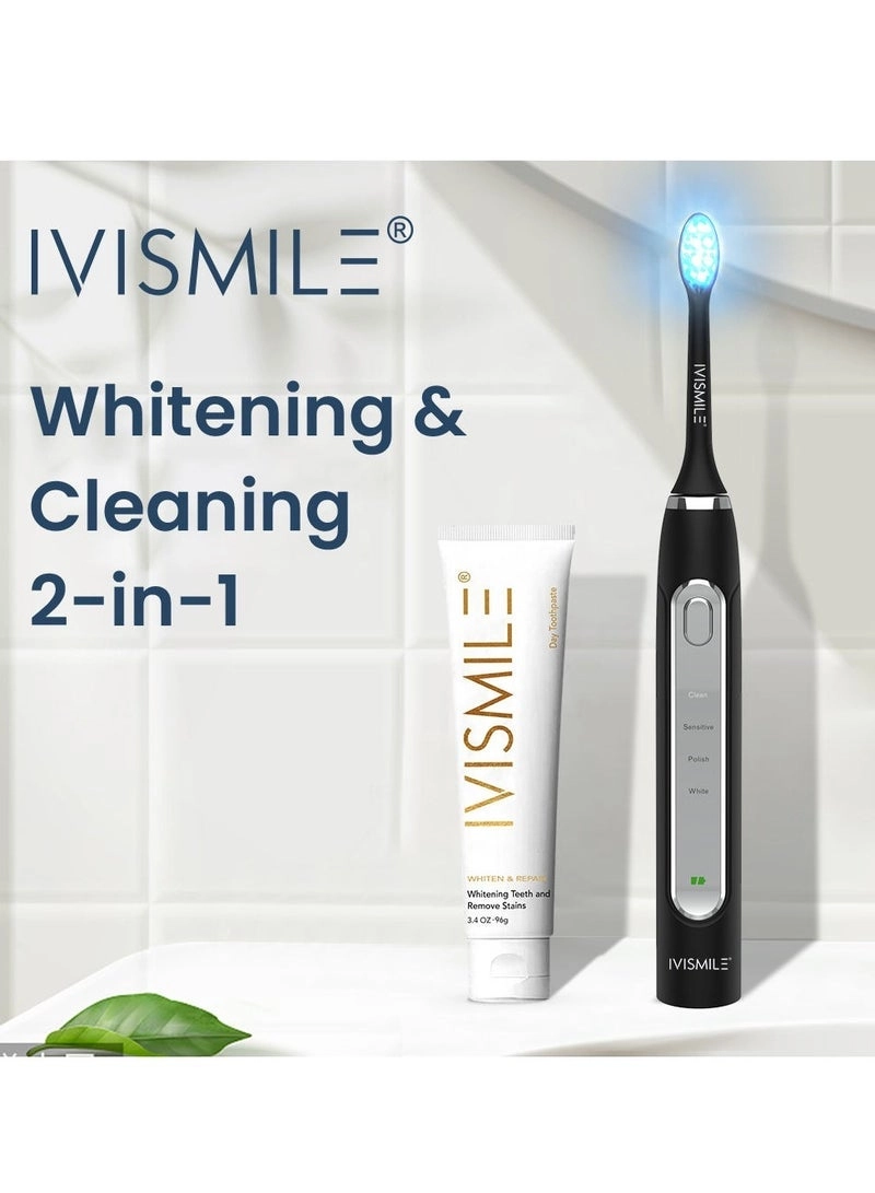 Electric Toothbrush - 42,000VPM 2 Brush Heads IPX7 Waterproof