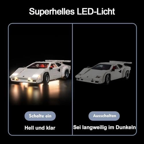 LED Lighting Kit for 10337 Lamborghini Countach 5000 Quattrovalvole - White 5V