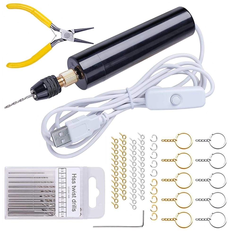 SENRISE Mini Drill - 25 by 90 mm USB Powered