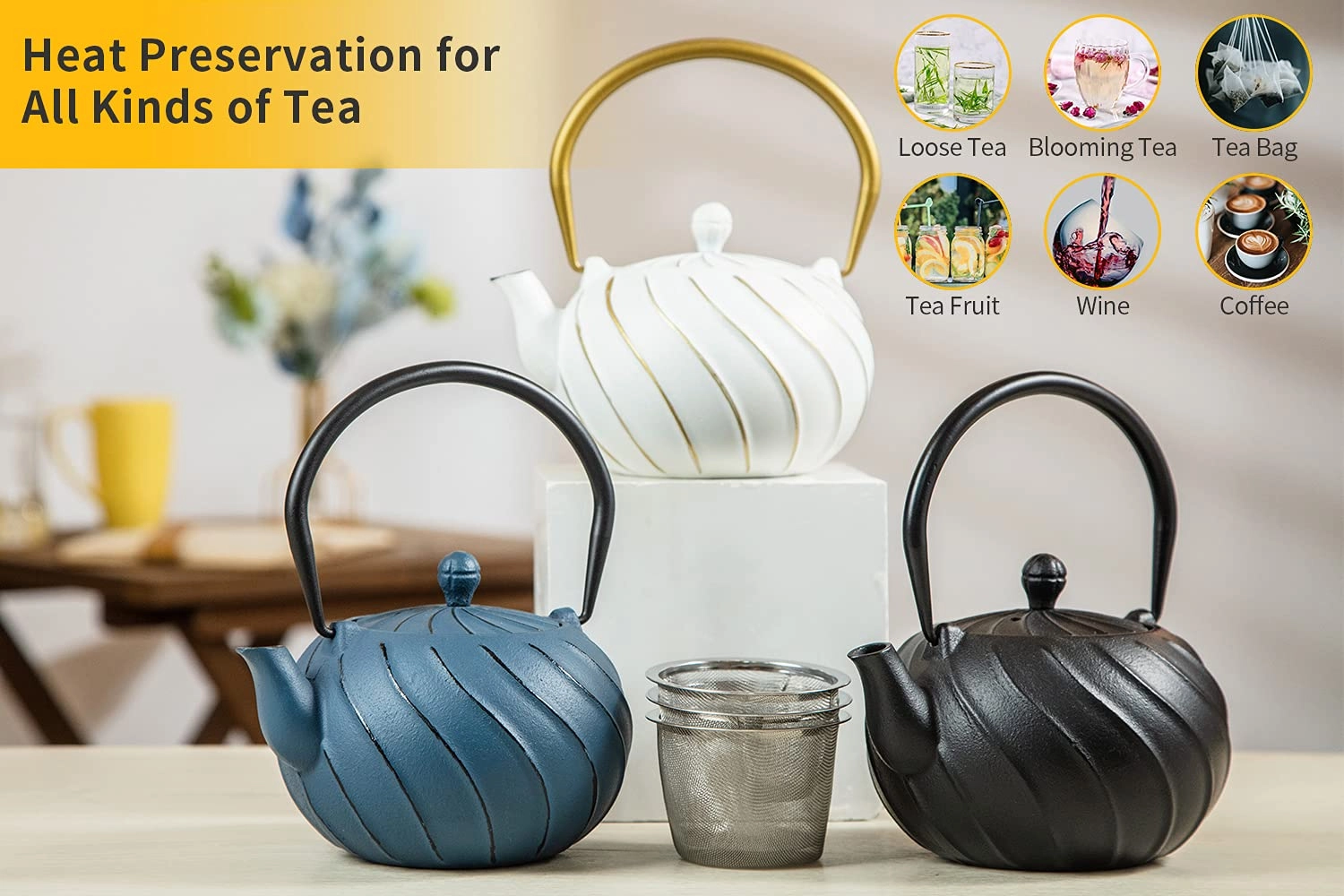 Cast Iron Teapot - 1200 Milliliters