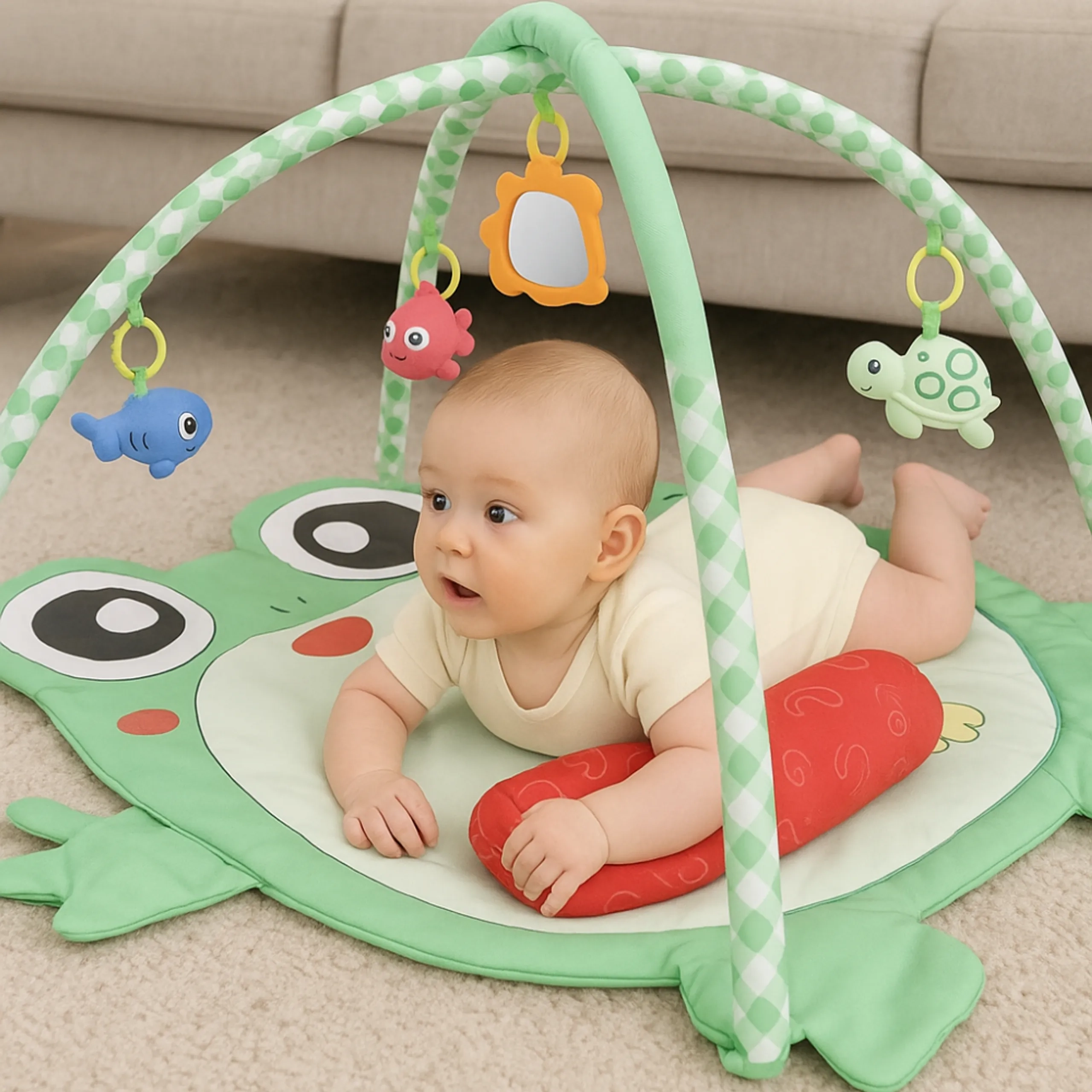 Miles Activity Play Mat With Pillow - Lion 0 months