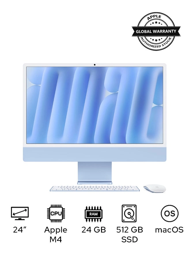 iMac 24-inch M4 10-core CPU and 10-core GPU, 24GB, 512GB SSD