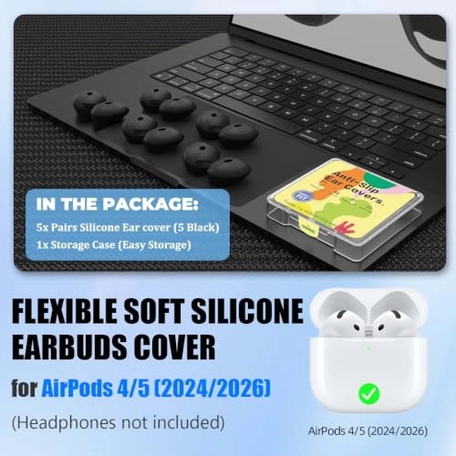Ear Hooks for AirPods 4 - 5 Pairs Anti-Slip