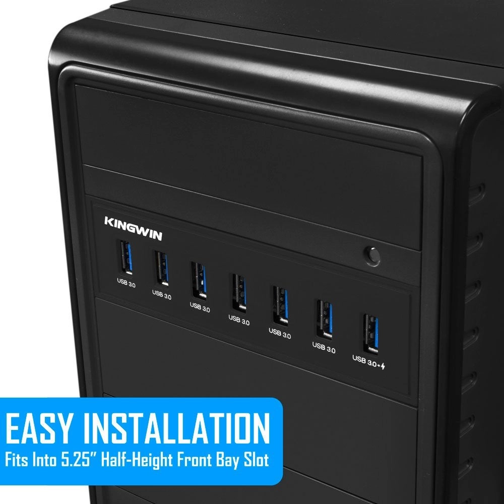 USB 3.0 Hub - Front Panel 7 Port 2.1A Fast Charging