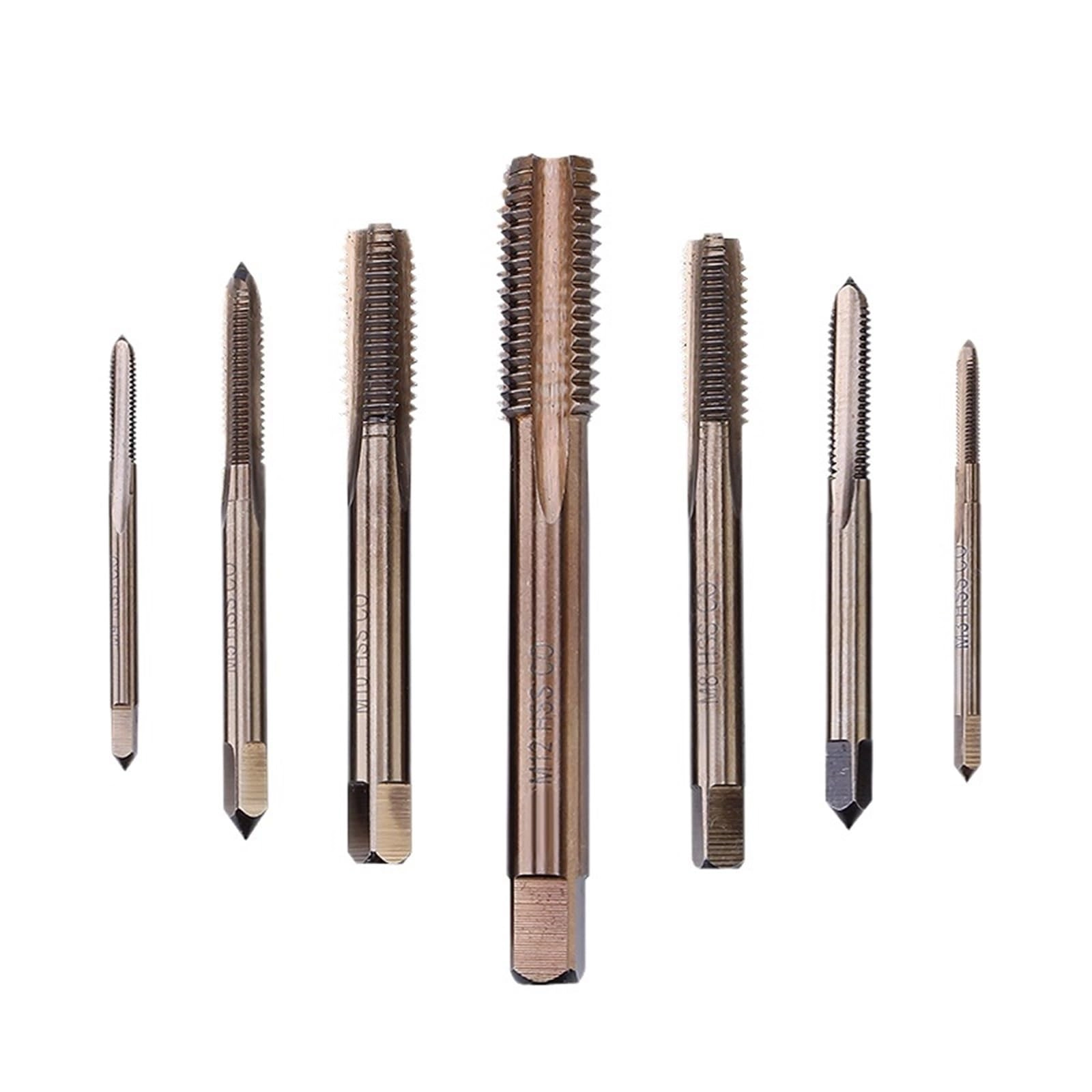 DOUKNAIL Cobalt Screw Tap Drill Bits - Cobalt 10 Pieces M2 M2.5 M3 M4 M5 M6 M8 M10 M12