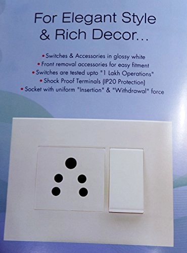 Penta Modular 6A 1-Gang 1-Way Switch - 20 pcs