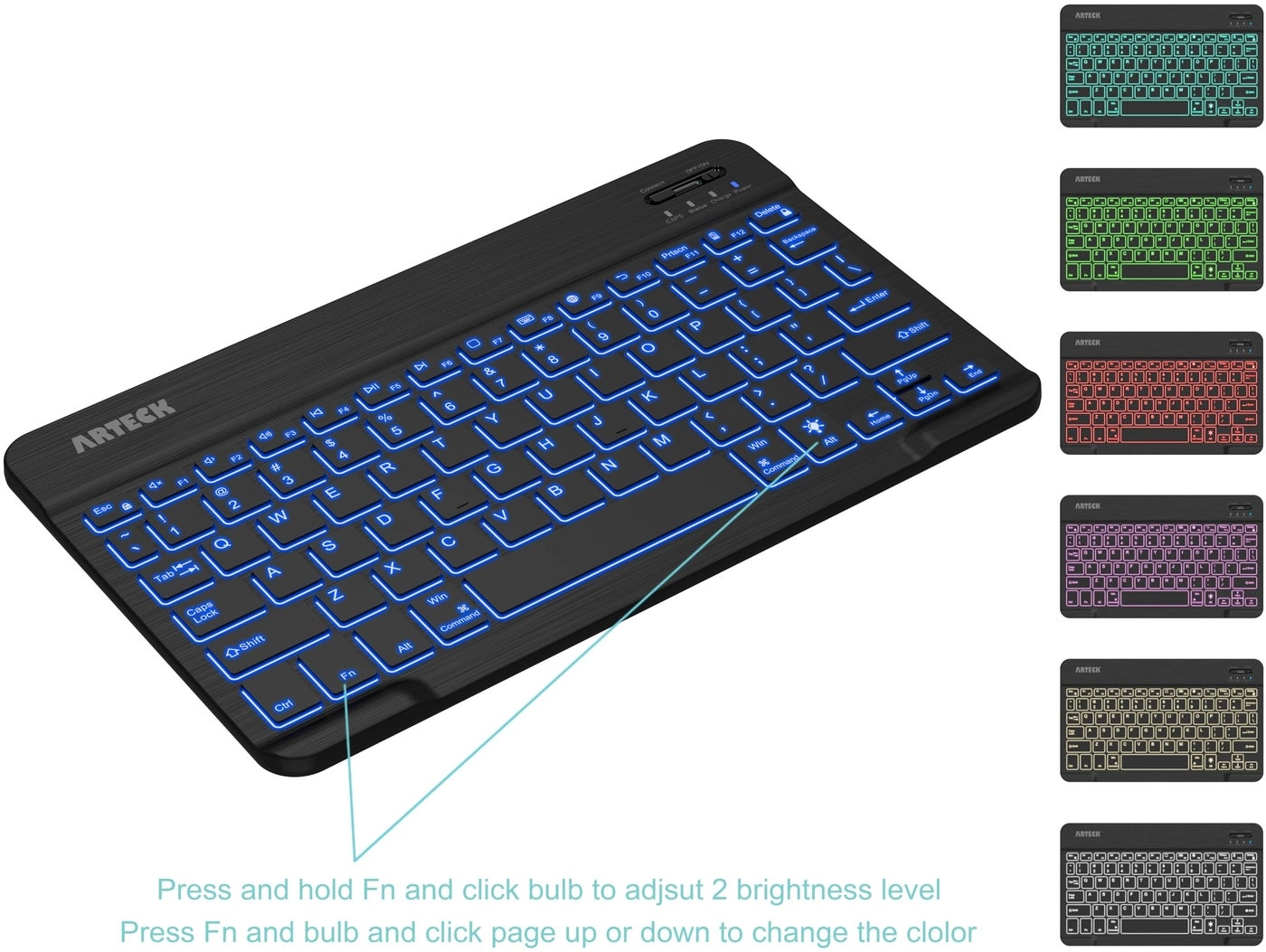 Universal Backlit Bluetooth Touch TV Keyboard - US Wireless