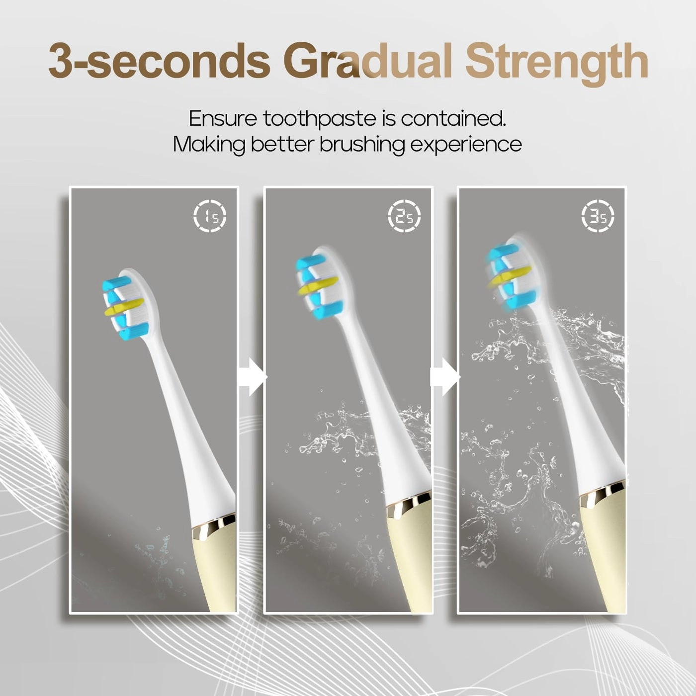 SG-2753 - Ultrasonic Rechargeable 8 Brush Heads 5 Modes