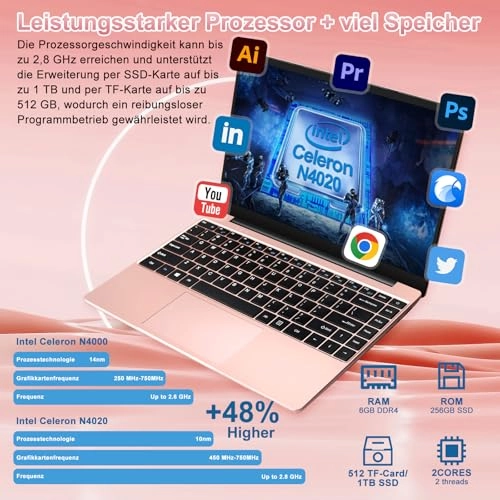 GBDZ-DE-N500-Gold-5 - 14'' 256GB 6GB N4020