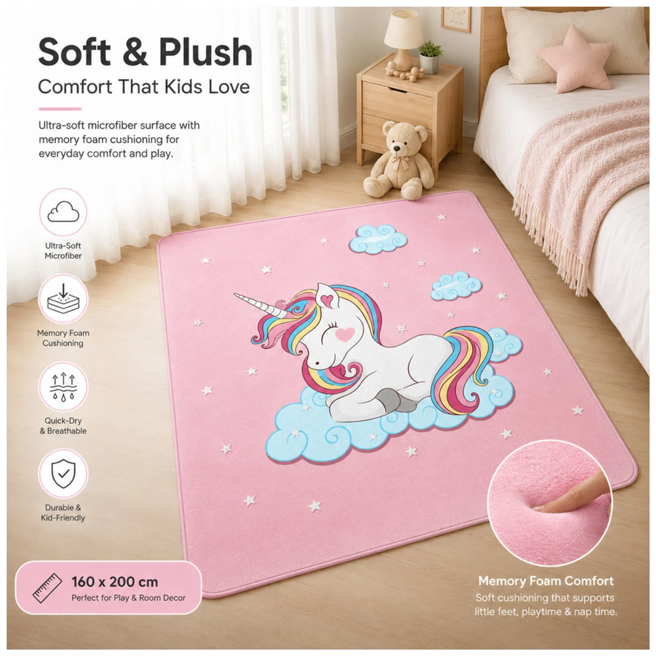 Unicorn Joy Cushion Play Mat - Unicorn 0 month