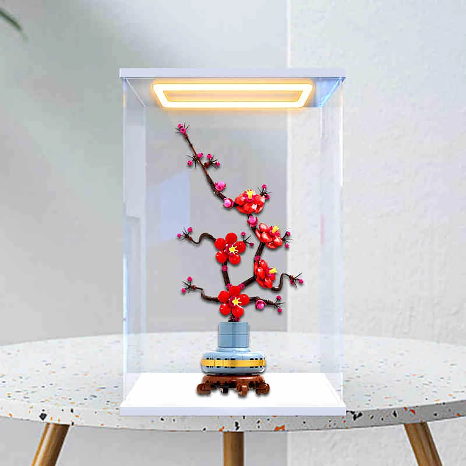 bodamaike Display Box - 10369 20 x 15 x 40 cm Elegant White Backlight Model