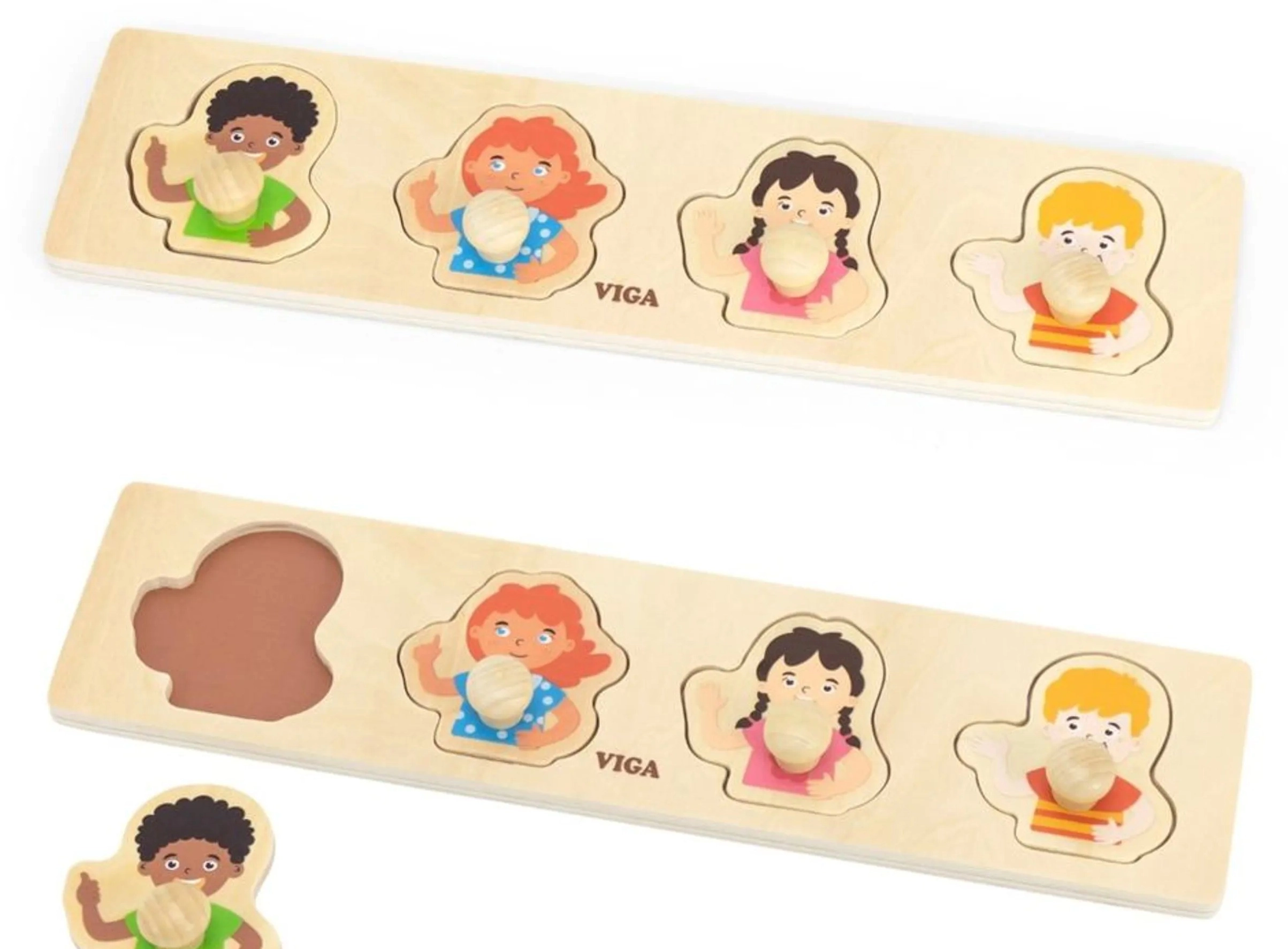 VIGA Match the Children Puzzle (PCG-44536) - 4 pcs