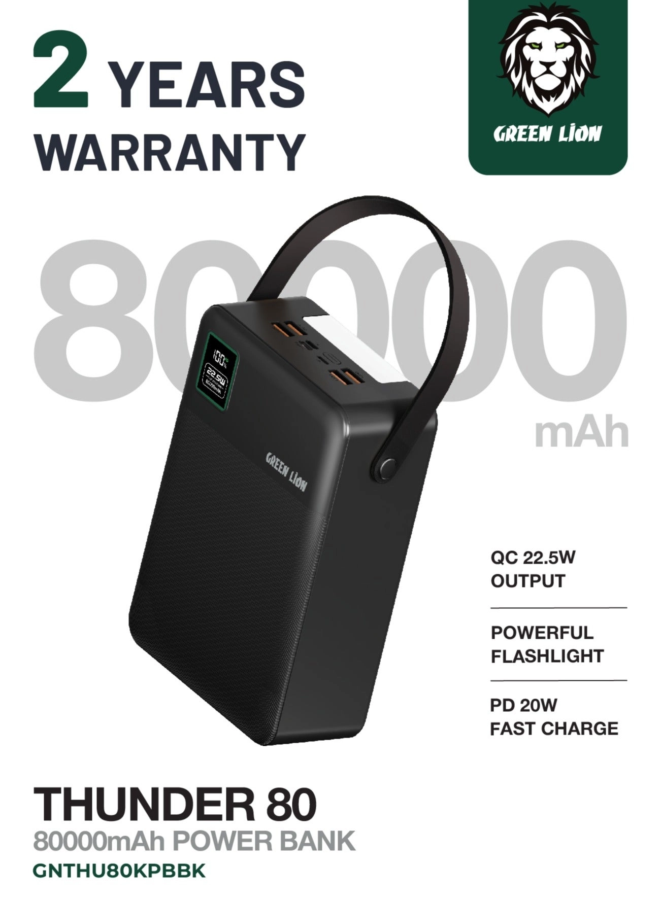 GREEN LION Thunder 80 - 80000 mAh Fast-Charging