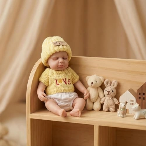 Reborn Baby Doll - 8 inch Full silicone Girl Ages 3+