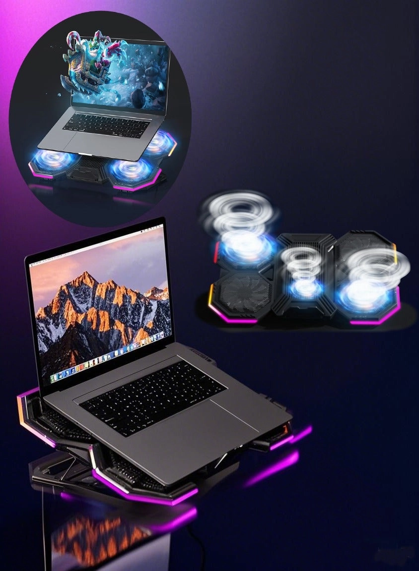 AL RAID Gaming laptop cooling pad - 6 fans 12-21-inch