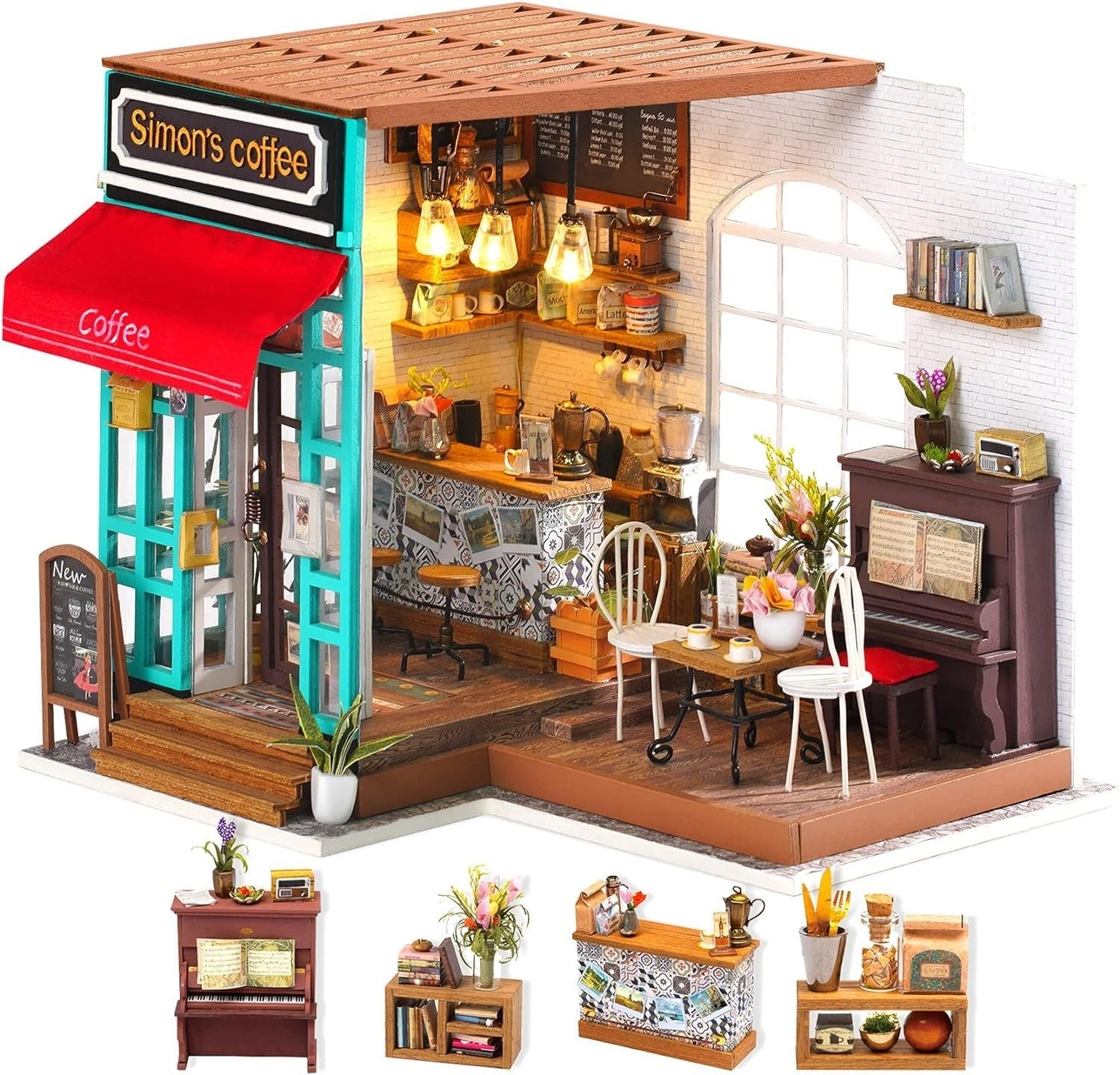 DIY Miniatures Dollhouse Kit - Emily's Florist 1/24