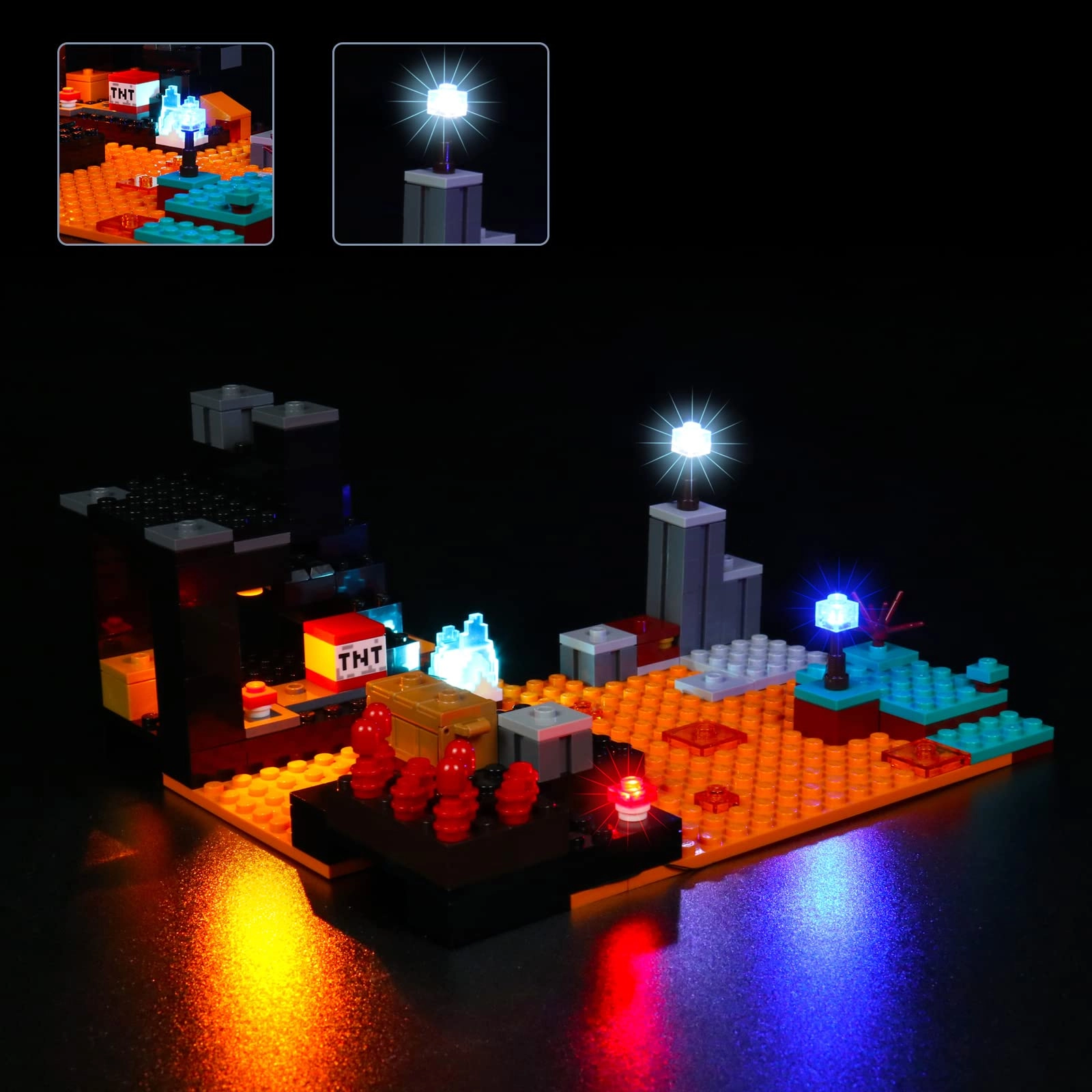 BrickBling 21185 The Netherbastion Action - Acrylonitrile Butadiene Styrene (ABS) Minecraft 5V