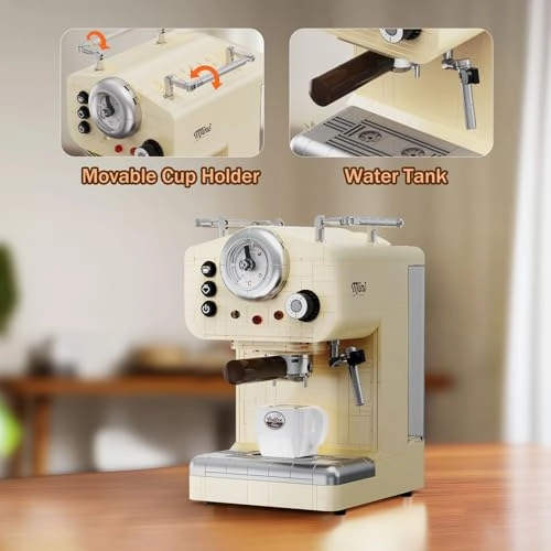 Classic Semi-automatic Espresso Model - 678 Piece Vintage Building Set