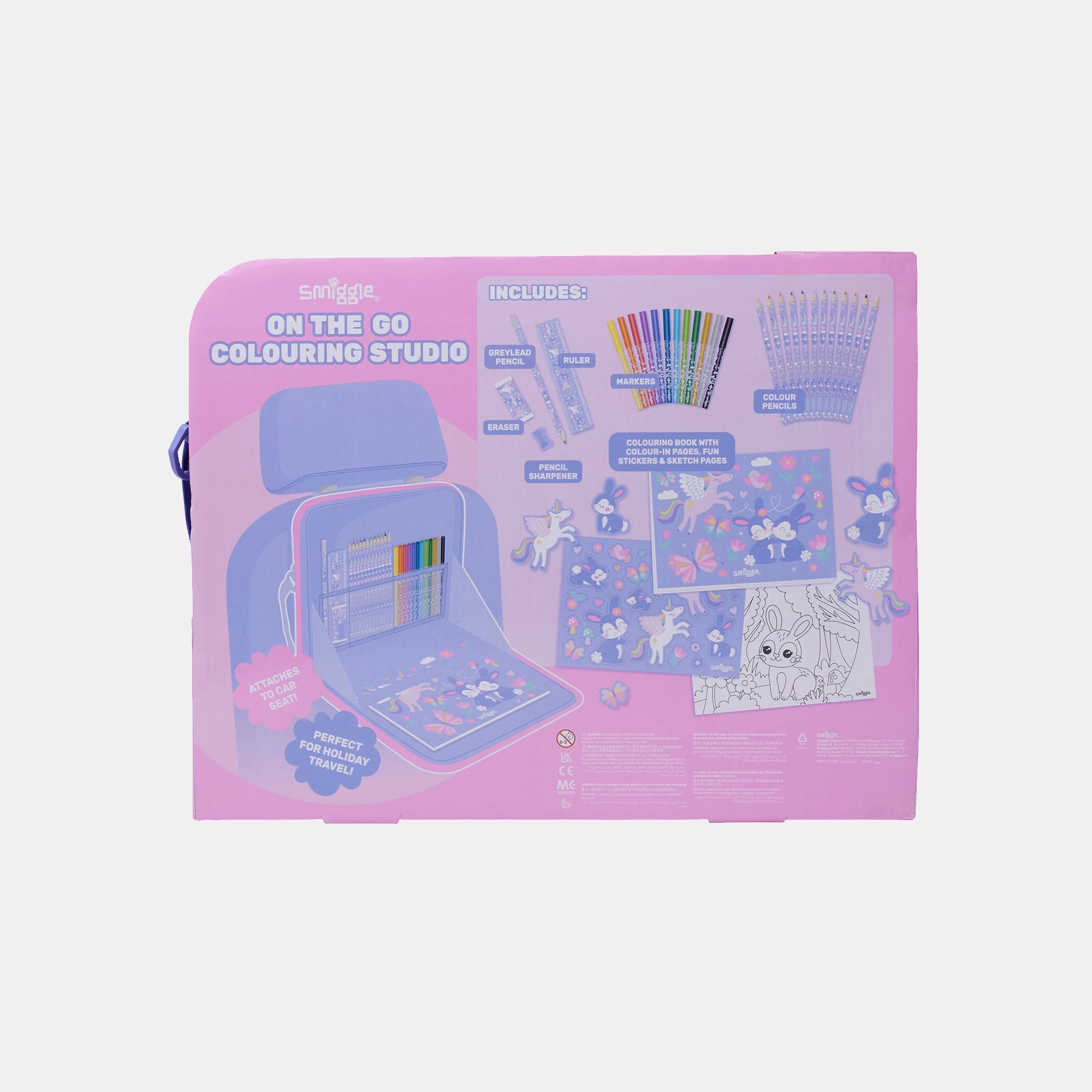 Adventure On-The-Go Colouring Studio - 60+ stationery essentials fold-out portable desk