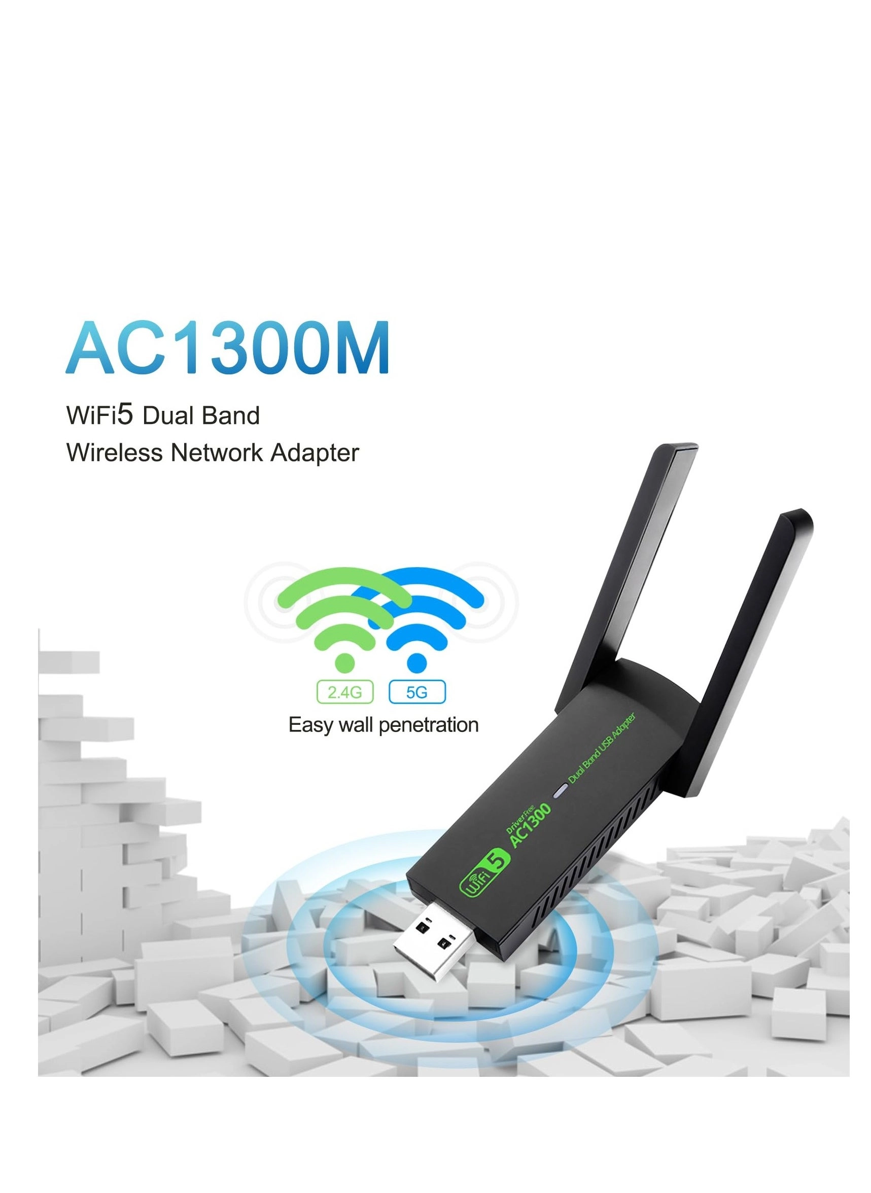 USB WiFi Adapter - 2.4GHz/5GHz