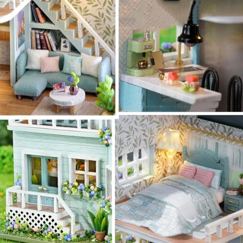 Miniature Wooden Dollhouse Furniture Kit - Creative Room 1:24