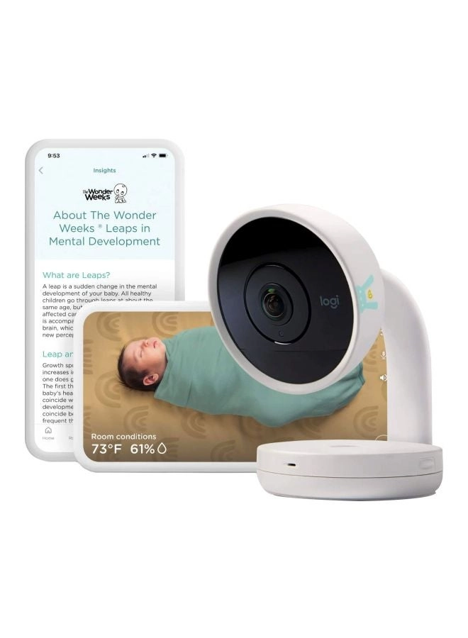 Duracell Baby Video Monitor - 1080p HD 180° ultra-wide vision