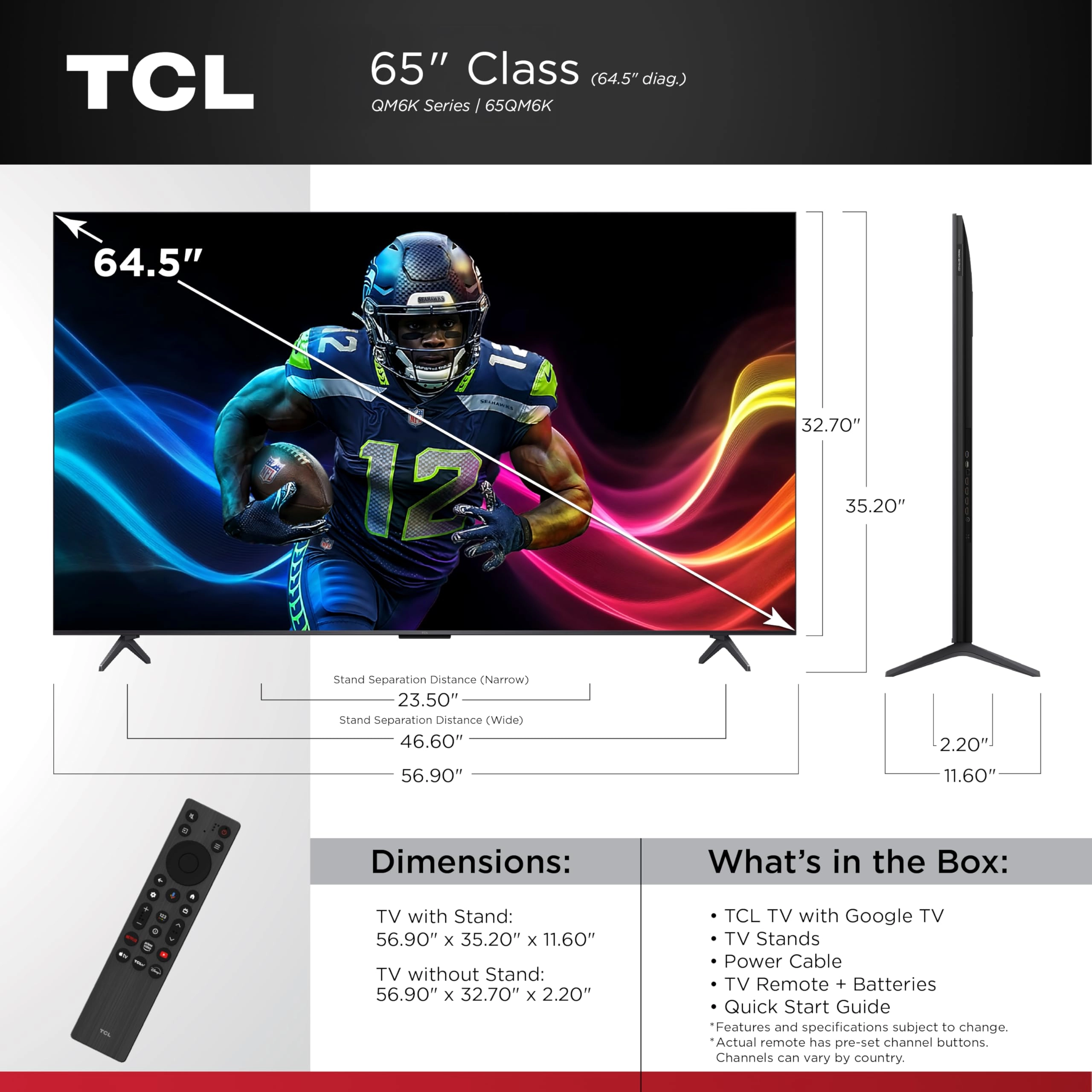 65QM6K - 65 inches