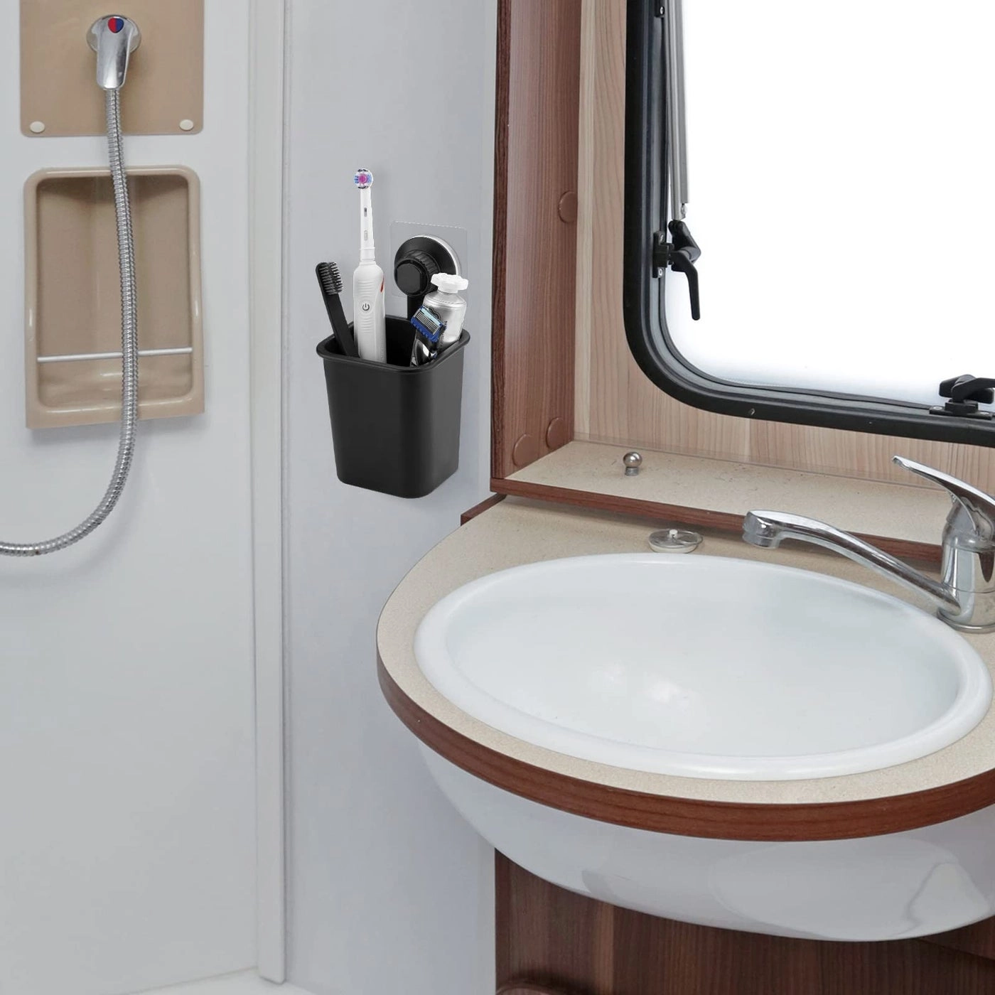 Wall Mount Toothbrush Holder - 5 Slots