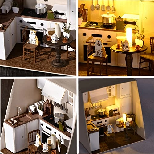 Miniature Wooden Dollhouse Furniture Kit - Creative Room 1:24