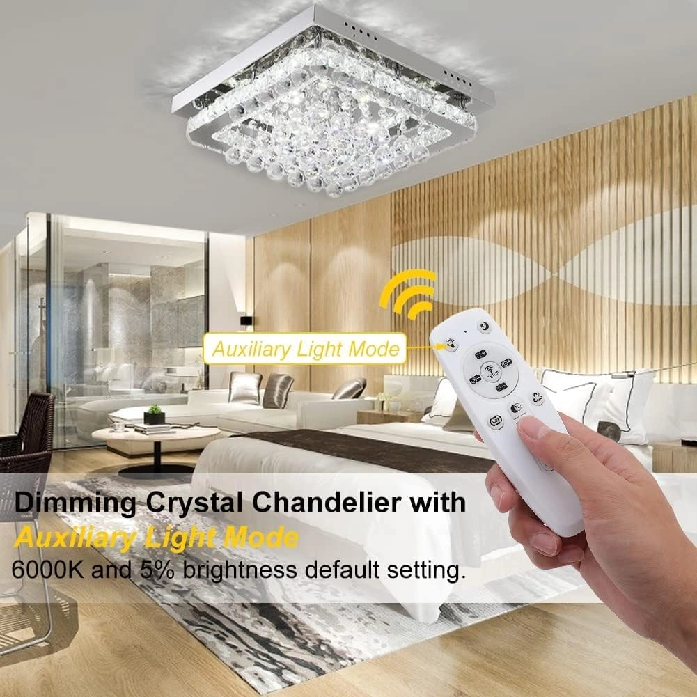Crystal Ceiling Light - 3000k-6000k Dimmable