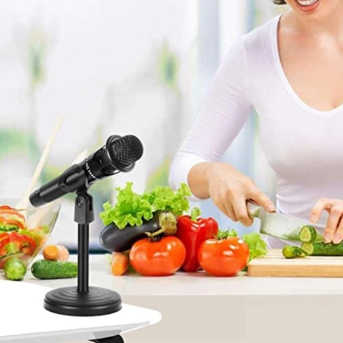 Microphone Stand - Weighted Round Base Height Adjustable Detachable
