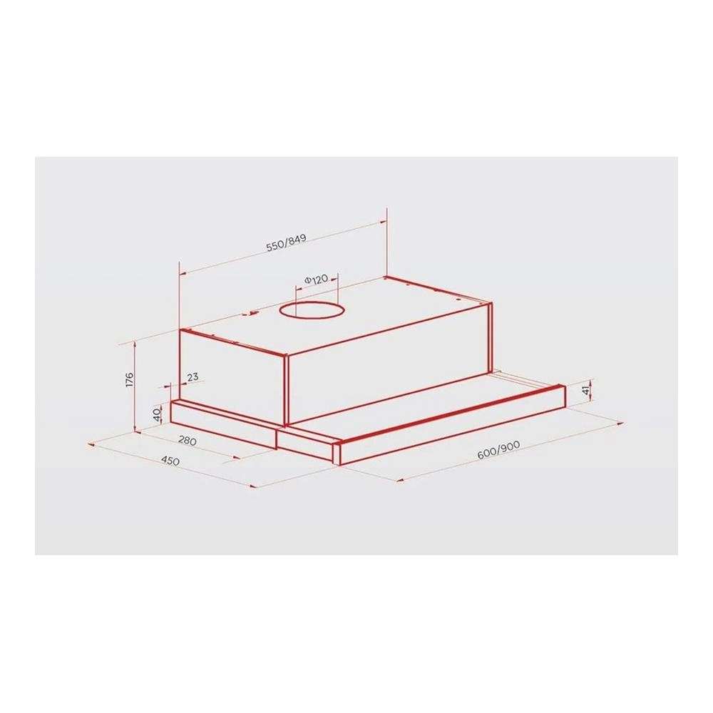 Hoover HSH-A90-SBI - 340 cubic metre per hour 90cm