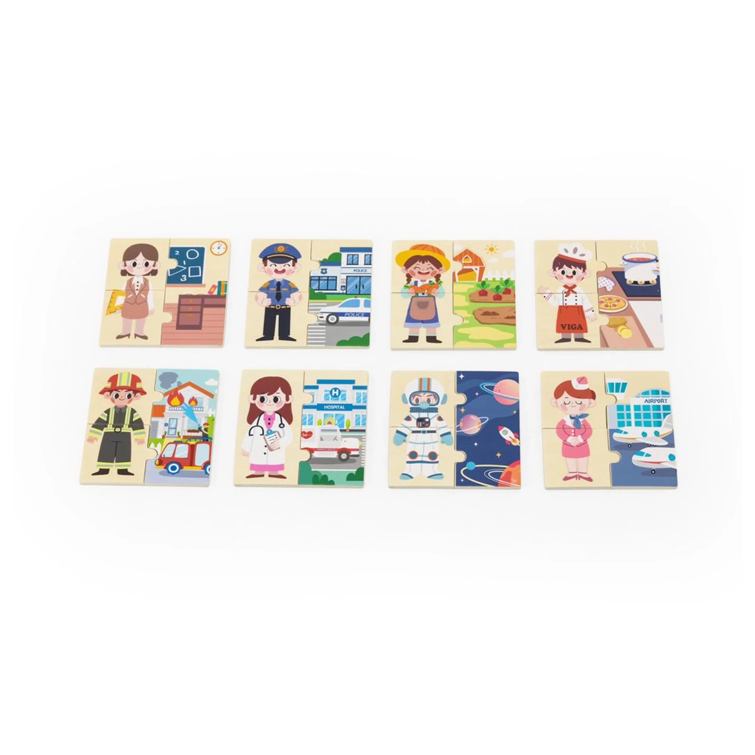 Matching Profession Wooden Puzzle (29464294-44650) - 32 pcs