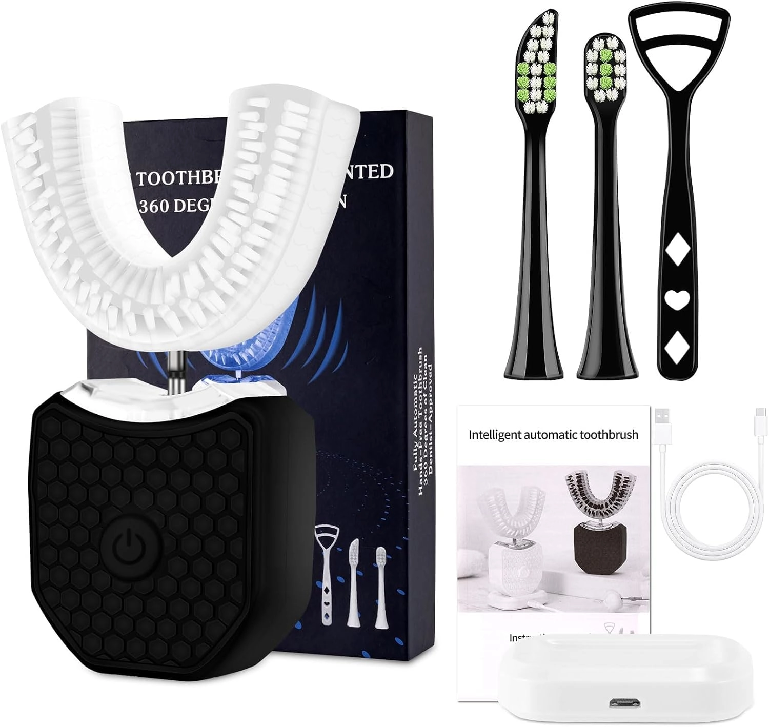 Ultrasonic Toothbrush - U-Shape IPX7 Wireless Charging