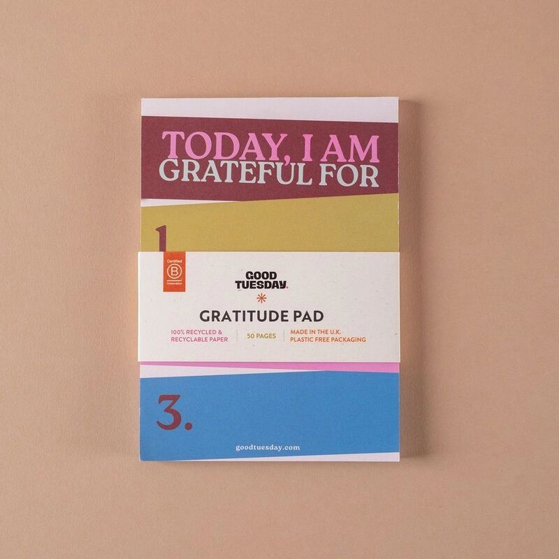 GOOD TUESDAY Work Hard Play Nice Gratitude Pad A6 Softcover - 50 Pages
