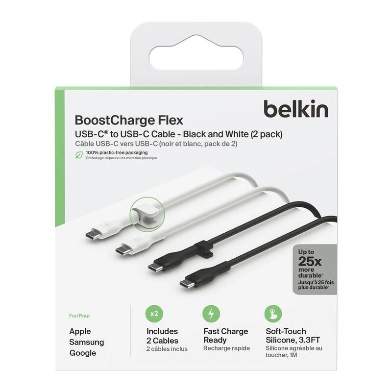 Standard Cable 2.0 USB-C to USB-C 1m Silicone (2-Pack)