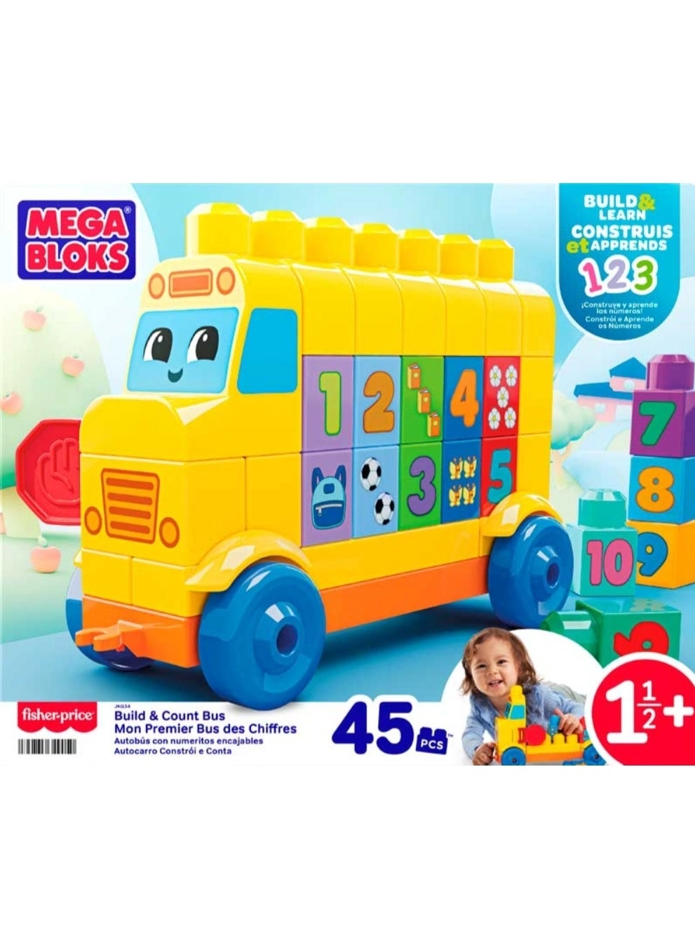 MEGA Build & Count Bus - 45 pcs