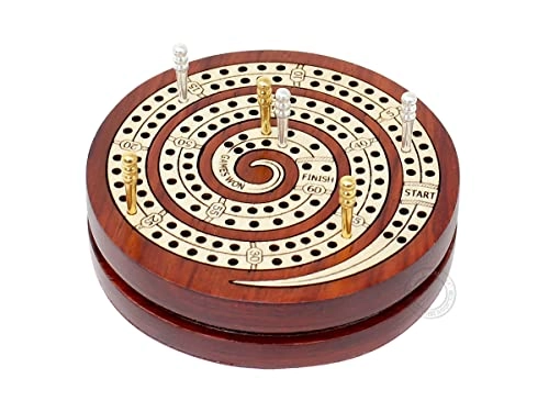 Cribbage Board - 2 Track 60 Points Bloodwood / Maple Wood