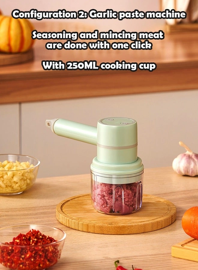 Wireless Electric Egg Beater and Handheld Meat Grinder - 250ml