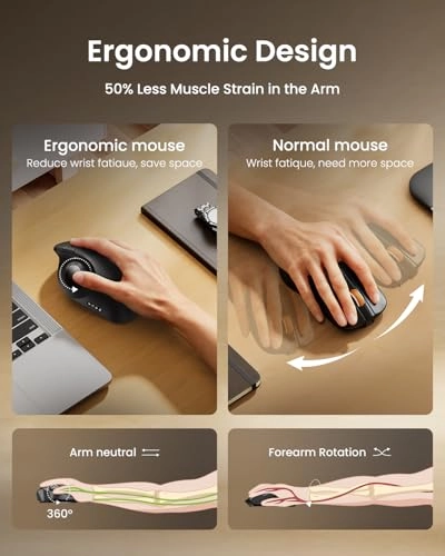 EM02 Trackball Mouse - Bluetooth