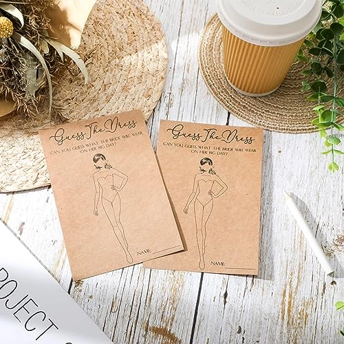 Guess The Dress Bridal Shower Game - 50 pieces