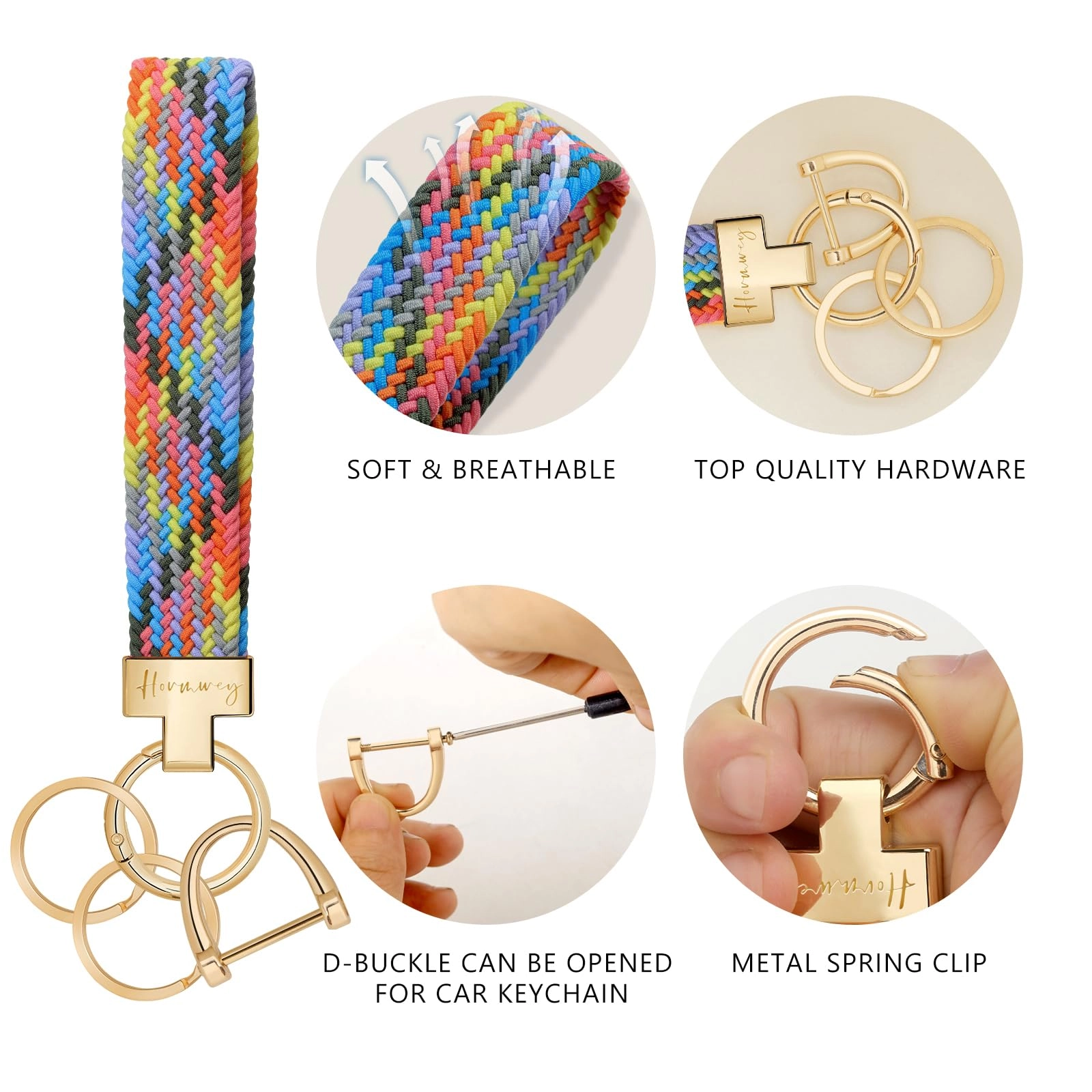 Elastic Wristlet Keychain - Fun